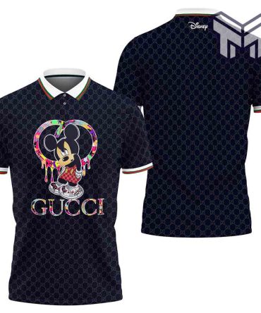 Gucci Polo, Gucci Mickey Disney Navy Limited Edition Premium Polo Shirts