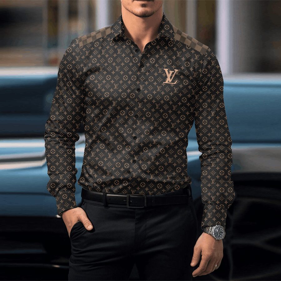Louis Vuitton Lv Long Sleeve Button Shirt Ccy-Pac0002