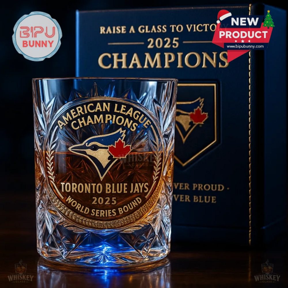 Blue Jays Champions Whiskey Glass 2025