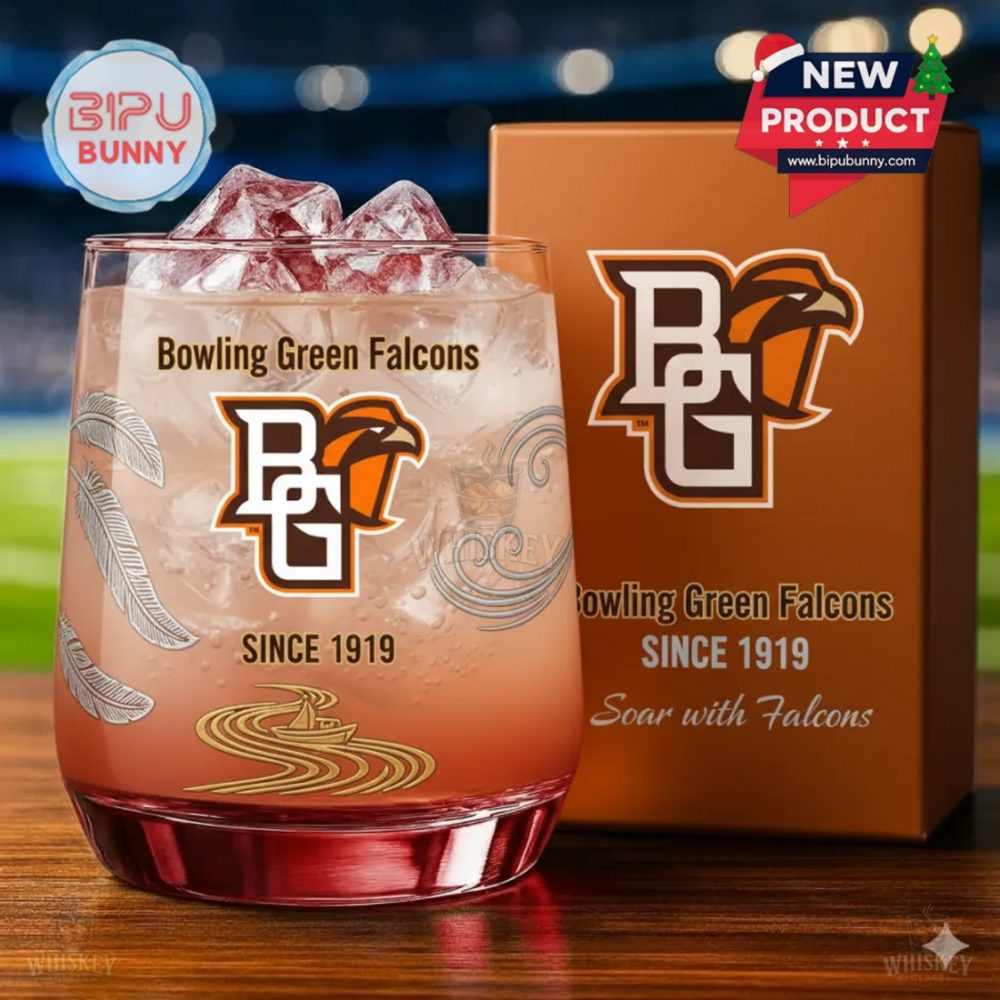 Bowling Green Falcons Whiskey Glass