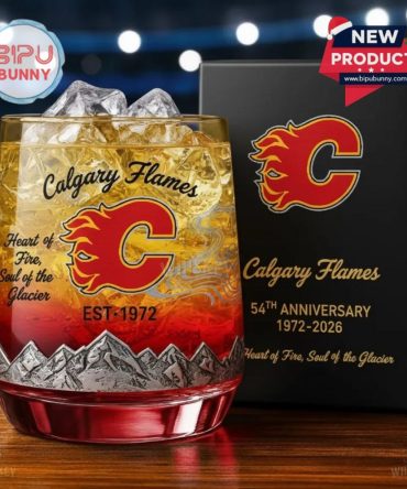 Calgary Flames 54Th Anniversary Whiskey Glass