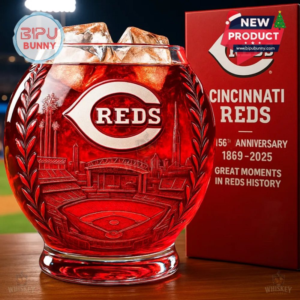 Cincinnati Reds 156Th Anniversary Whiskey Glass