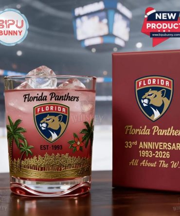 Florida Panthers 33Rd Anniversary Whiskey Glass