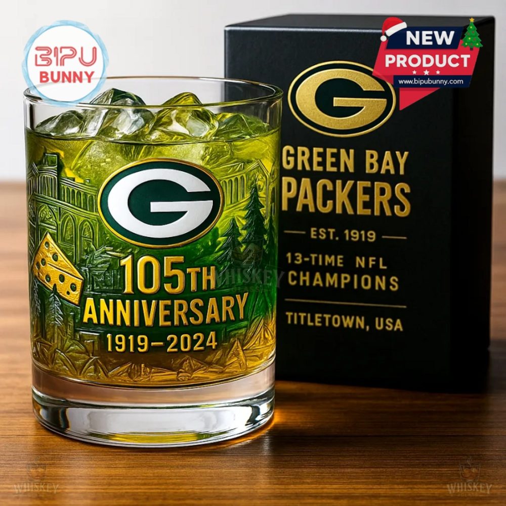 Green Bay Packers 105Th Anniversary Whiskey Glass