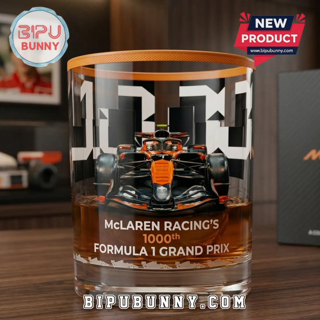 Mclaren Racing 1000Th Grand Prix Anniversary Whiskey Glass