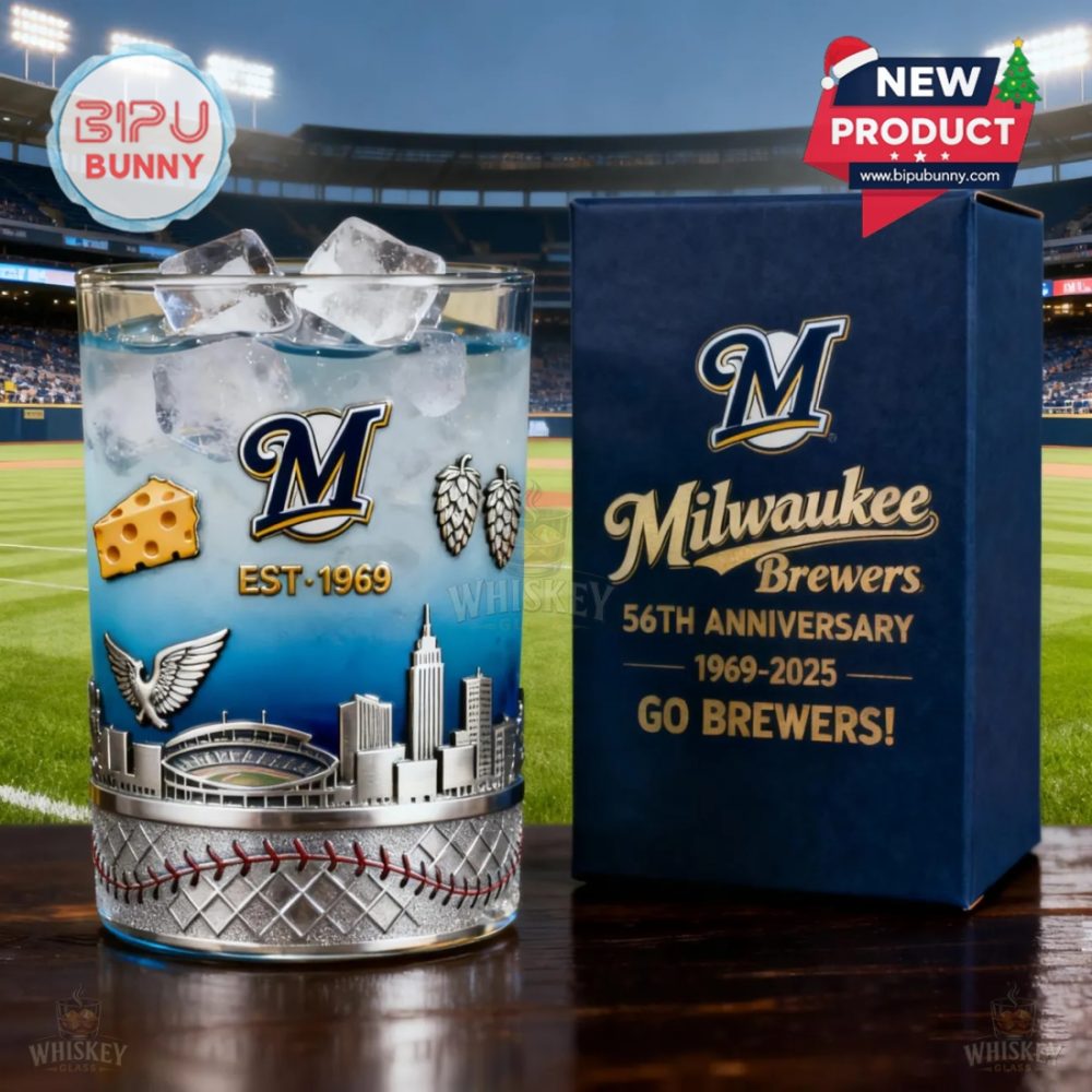 Milwaukee Brewers 56Th Anniversary Whiskey Glass