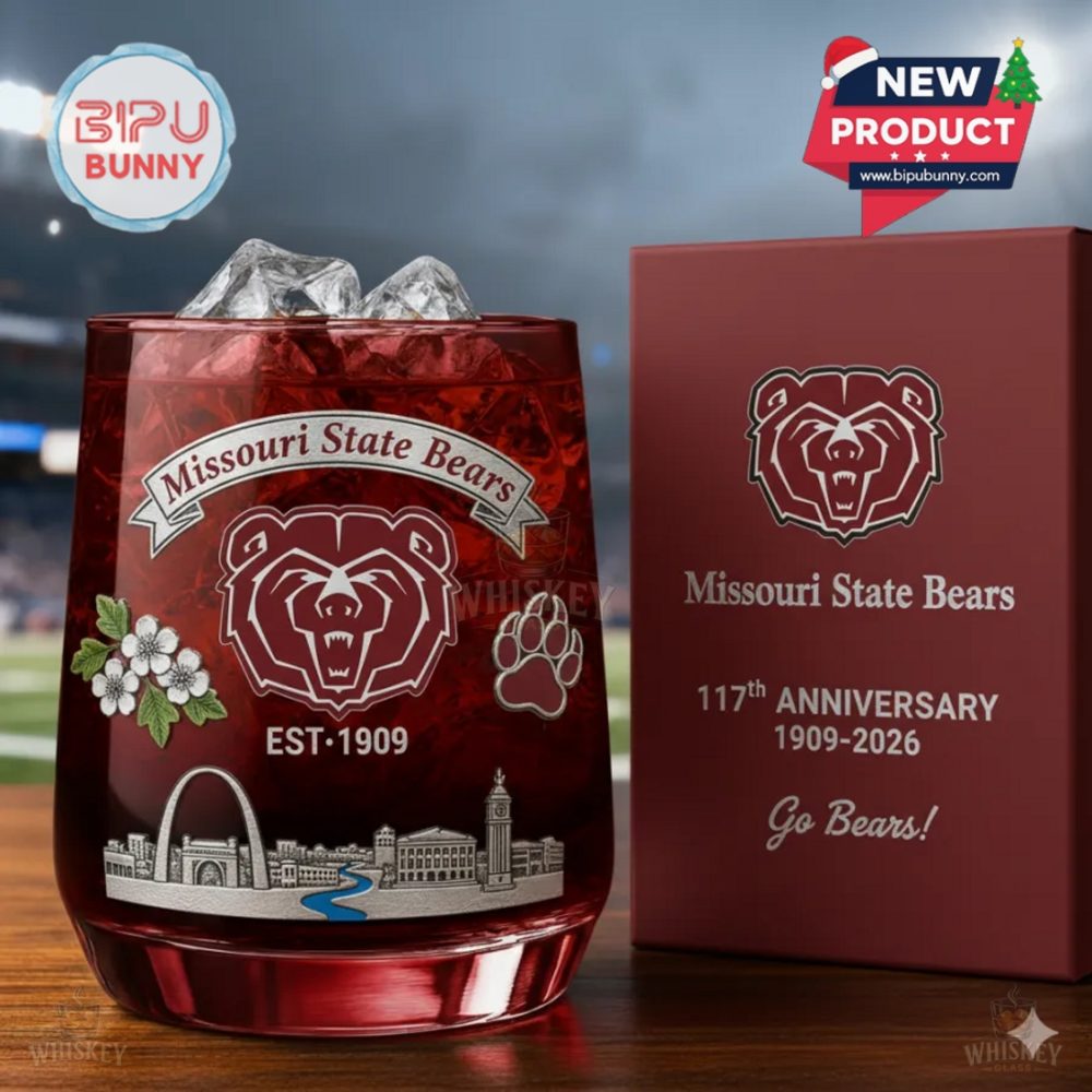 Missouri State Bears 117Th Anniversary Whiskey Glass