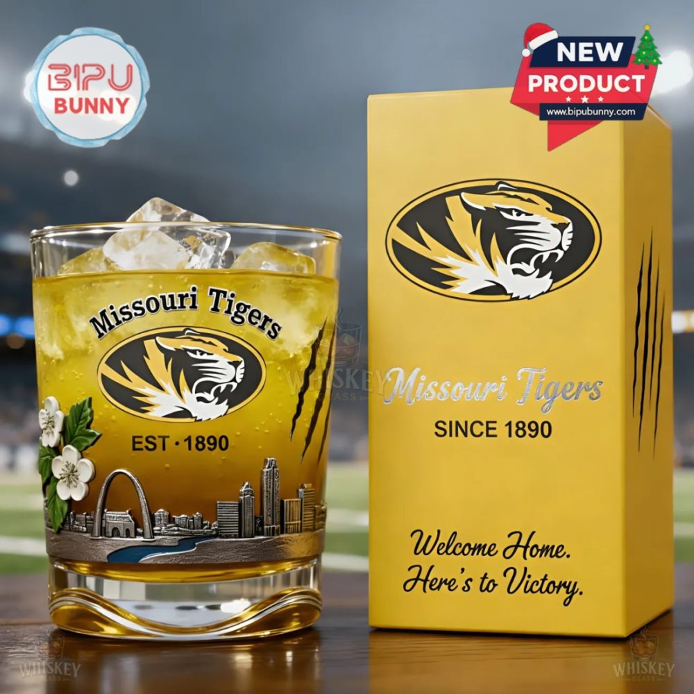 Missouri Tigers Whiskey Glass