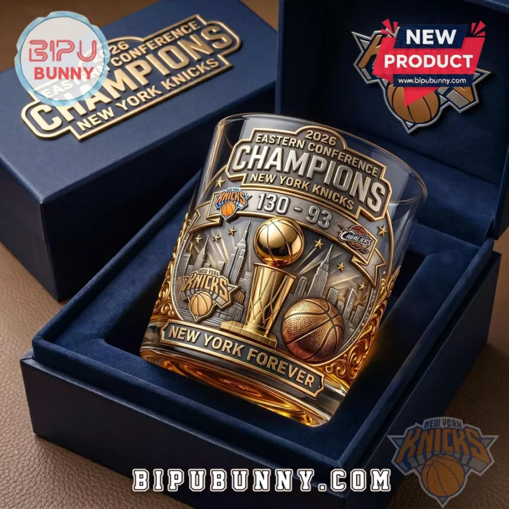 New York Knicks 2026 Conference Champions Limited Edition Whiskey Glass