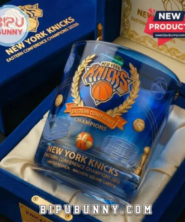 New York Knicks 2026 Eastern Conference Champions Whiskey Glass
