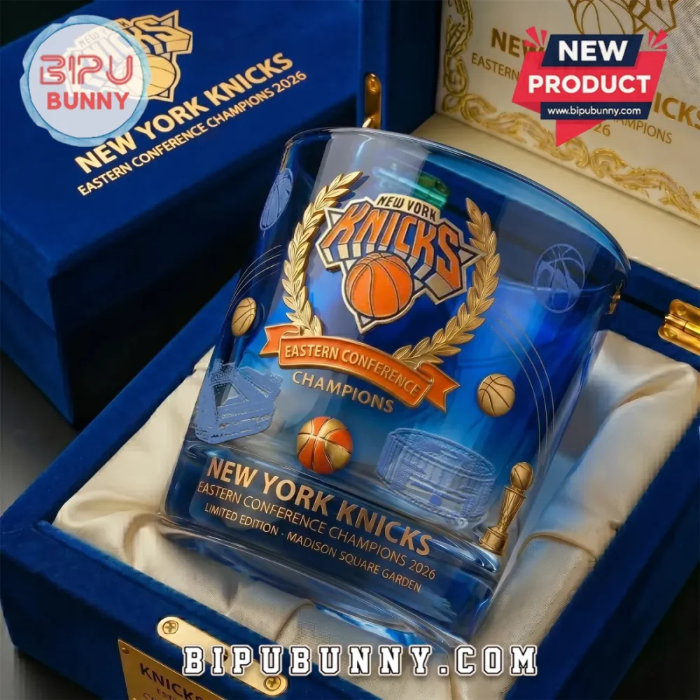 New York Knicks 2026 Eastern Conference Champions Whiskey Glass