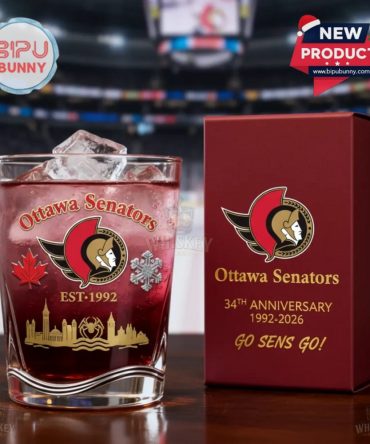 Ottawa Senators 34Th Anniversary Whisky Glass