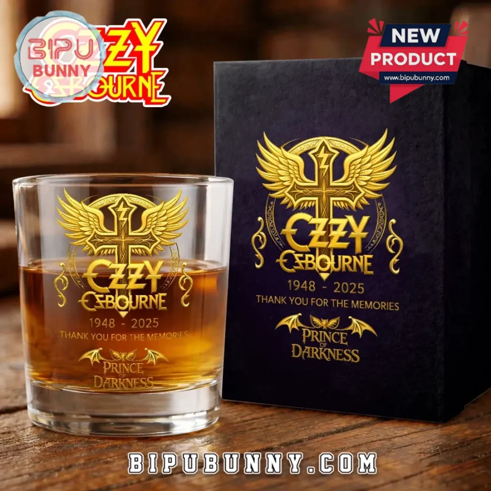 Ozzy Osbourne 1948-2025 Thank You Memories Whiskey Glass