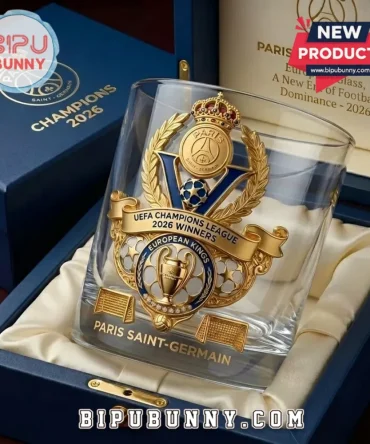 Paris Saint-Germain Uefa Champions League 2026 Winners Whiskey Glass