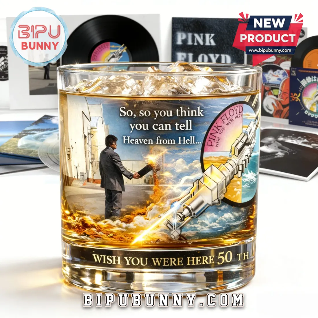 Pink Floyd 50Th Anniversary Whiskey Glass