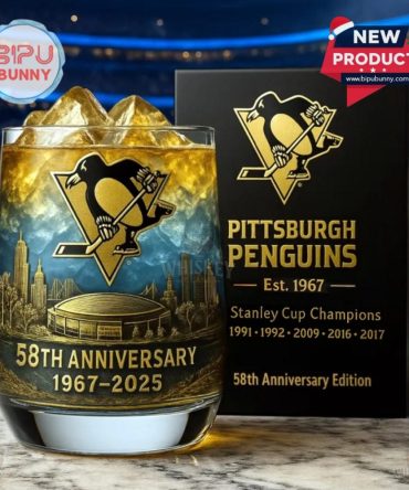 Pittsburgh Penguins 58Th Anniversary Whiskey Glass