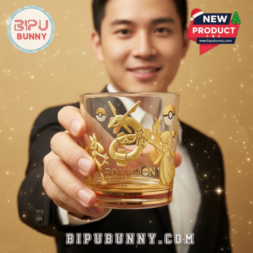 Rayquaza Pokemon 30Th Anniversary Whiskey Glass