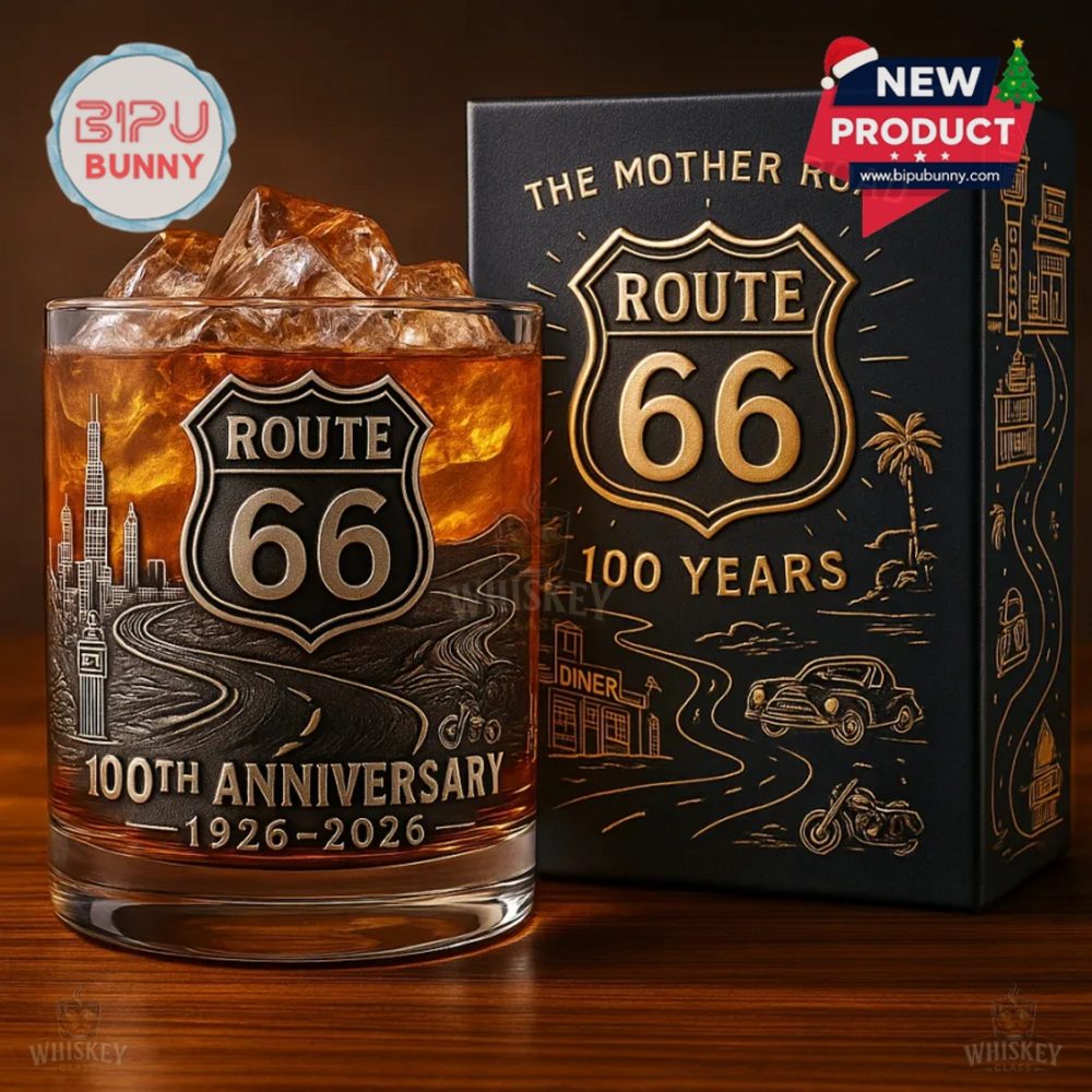 Route 66 100Th Anniversary Whiskey Glass