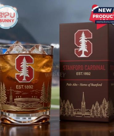 Stanford Cardinal Whiskey Glass