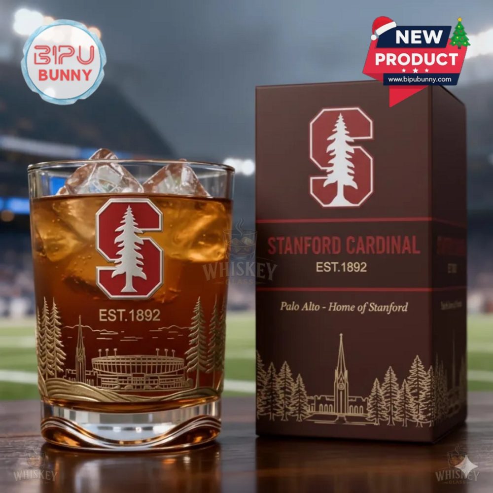 Stanford Cardinal Whiskey Glass