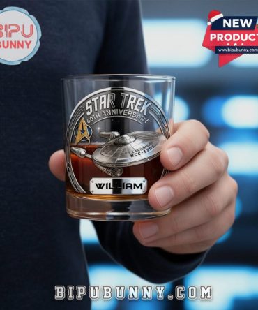 Star Trek 60Th Anniversary Personalized Whiskey Glass