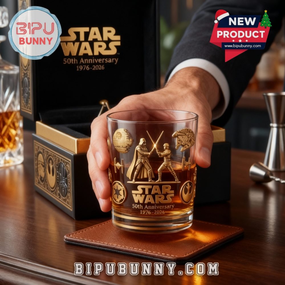 Star Wars 50Th Anniversary 1976-2026 Whiskey Glass