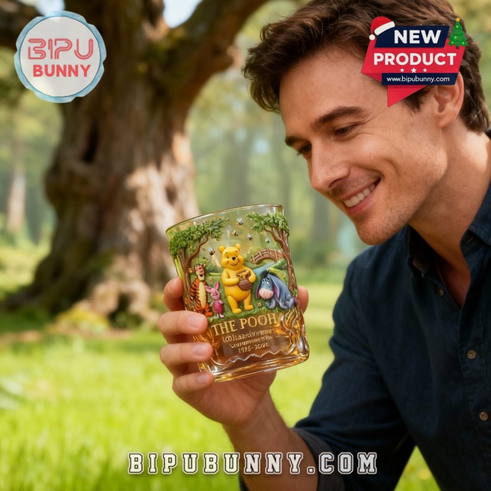 The Pooh 100Th Anniversary Commemorative Whiskey Glass