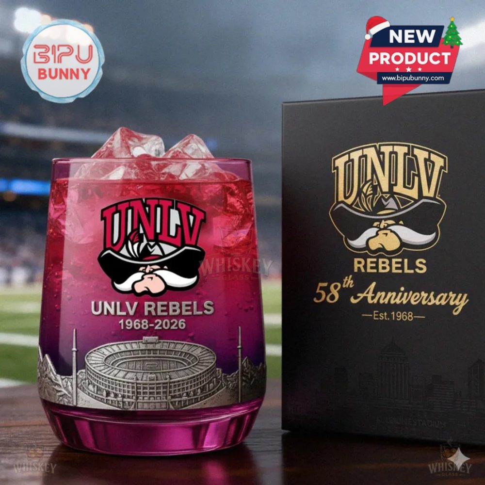 Unlv Rebels 58Th Anniversary Whiskey Glass