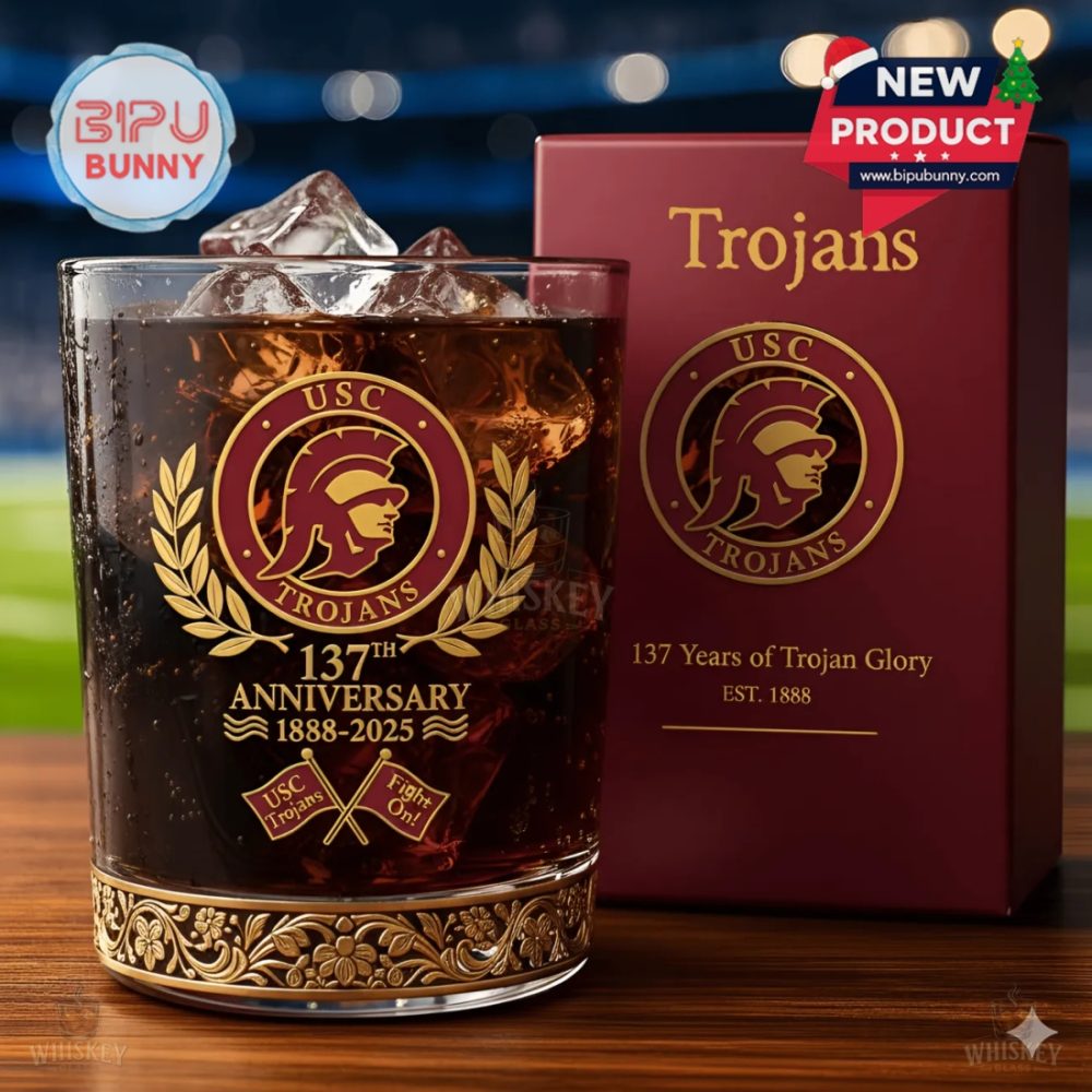 Usc Trojans 137Th Anniversary Whiskey Glass