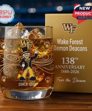 Wake Forest Demon Deacons 138Th Anniversary Whiskey Glass