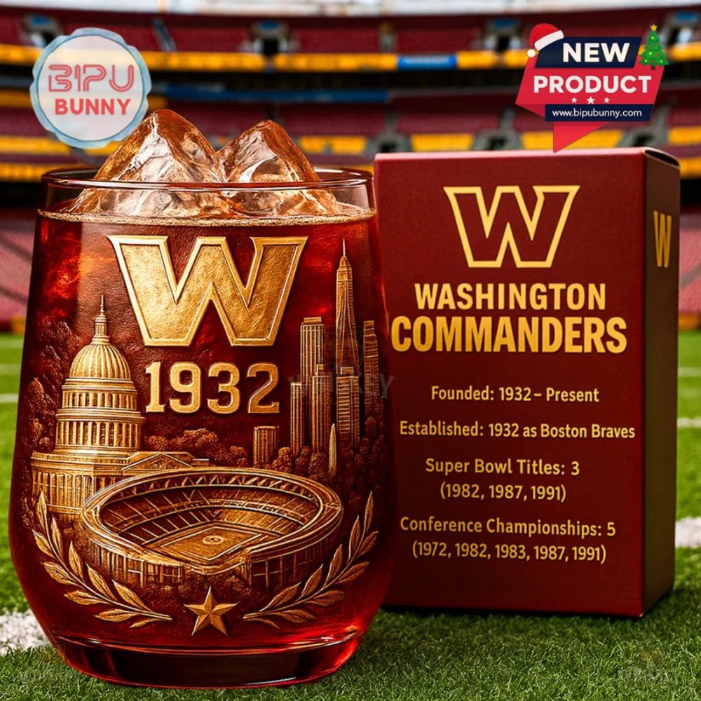 Washington Commanders Collector Whiskey Glass