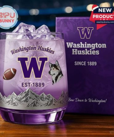 Washington Huskies Whiskey Glass