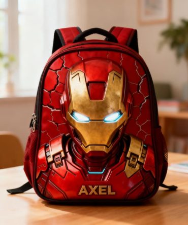 Personalized Iron Man Hero Themed Backpack