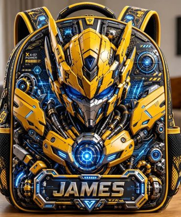 Personalized Transformer Bumblebee Themed Backpack
