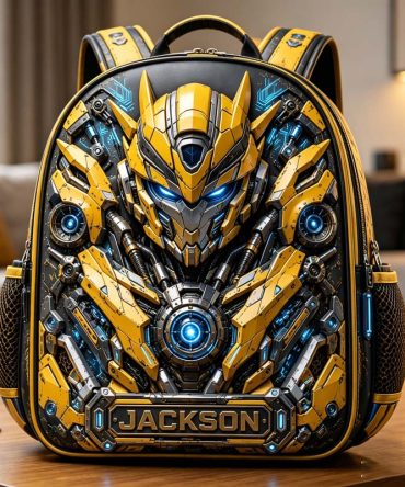 Personalized Transformer Bumblebee Themed Backpack