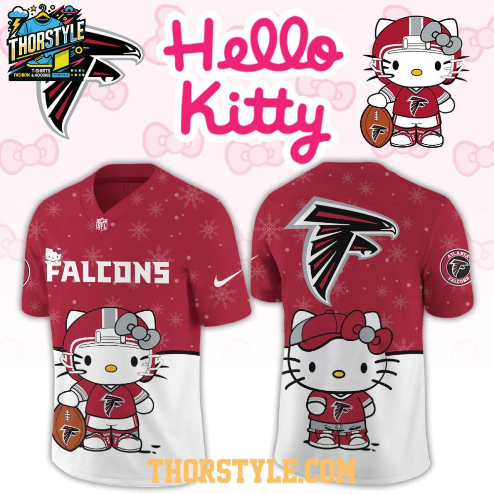 Atlanta Falcons Hello Kitty Christmas Gameday Personalized Football Jersey