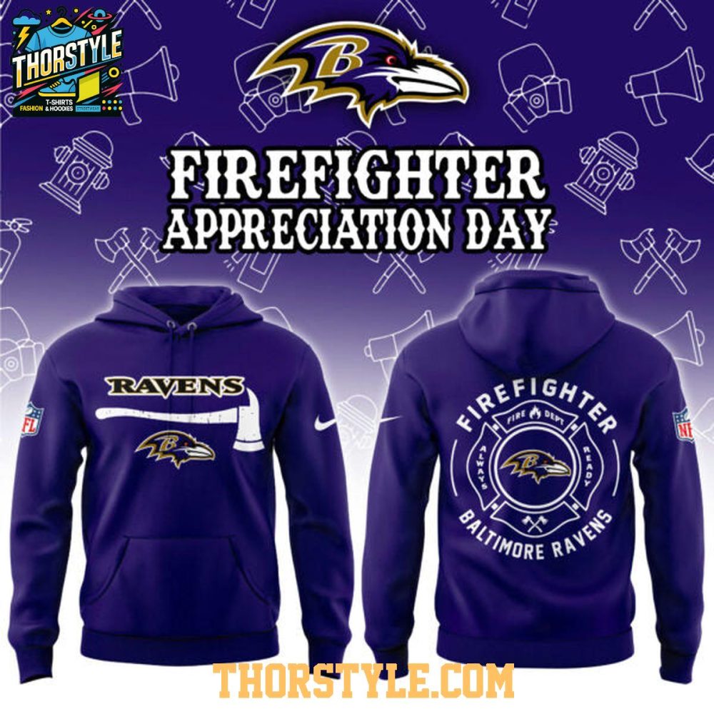 Baltimore Ravens Firefighter Application 2026 Game Night Hoodie Shirts