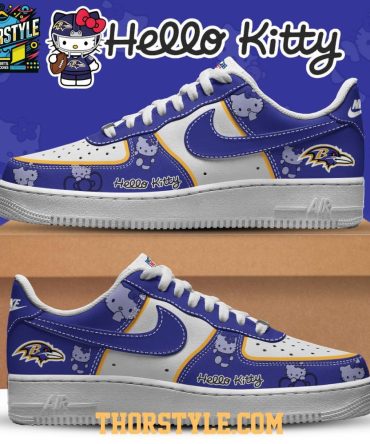 Baltimore Ravens Hello Kitty Nfl X-Mas Personalized Air Force 1 Shoes