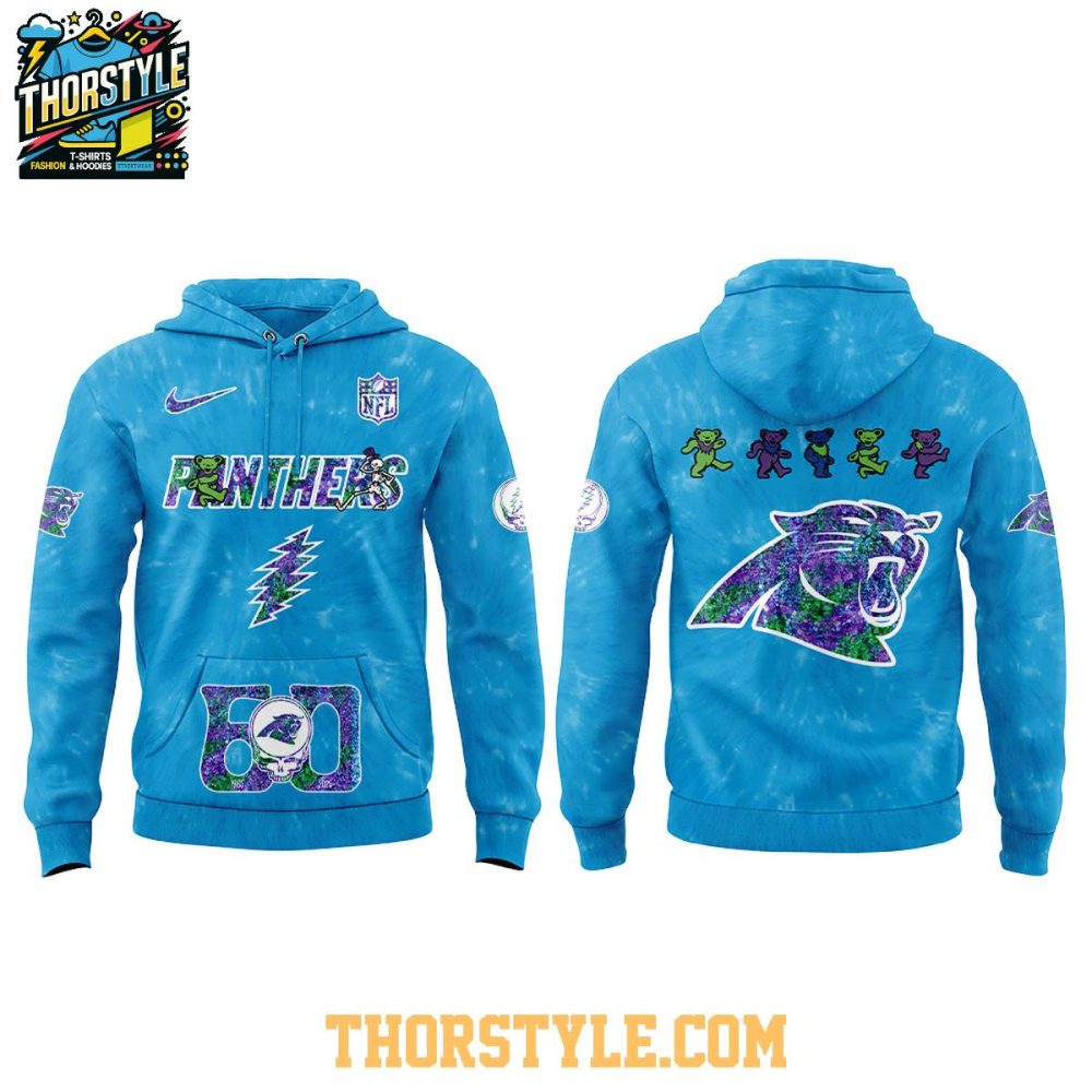 Carolina Panthers Nfl Grateful Dead Grateful 60 Years Hoodie T-Shirt