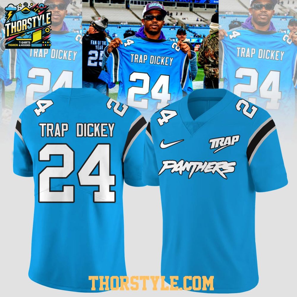 Carolina Panthers Trap Dickey New Face Personalized Football Jersey