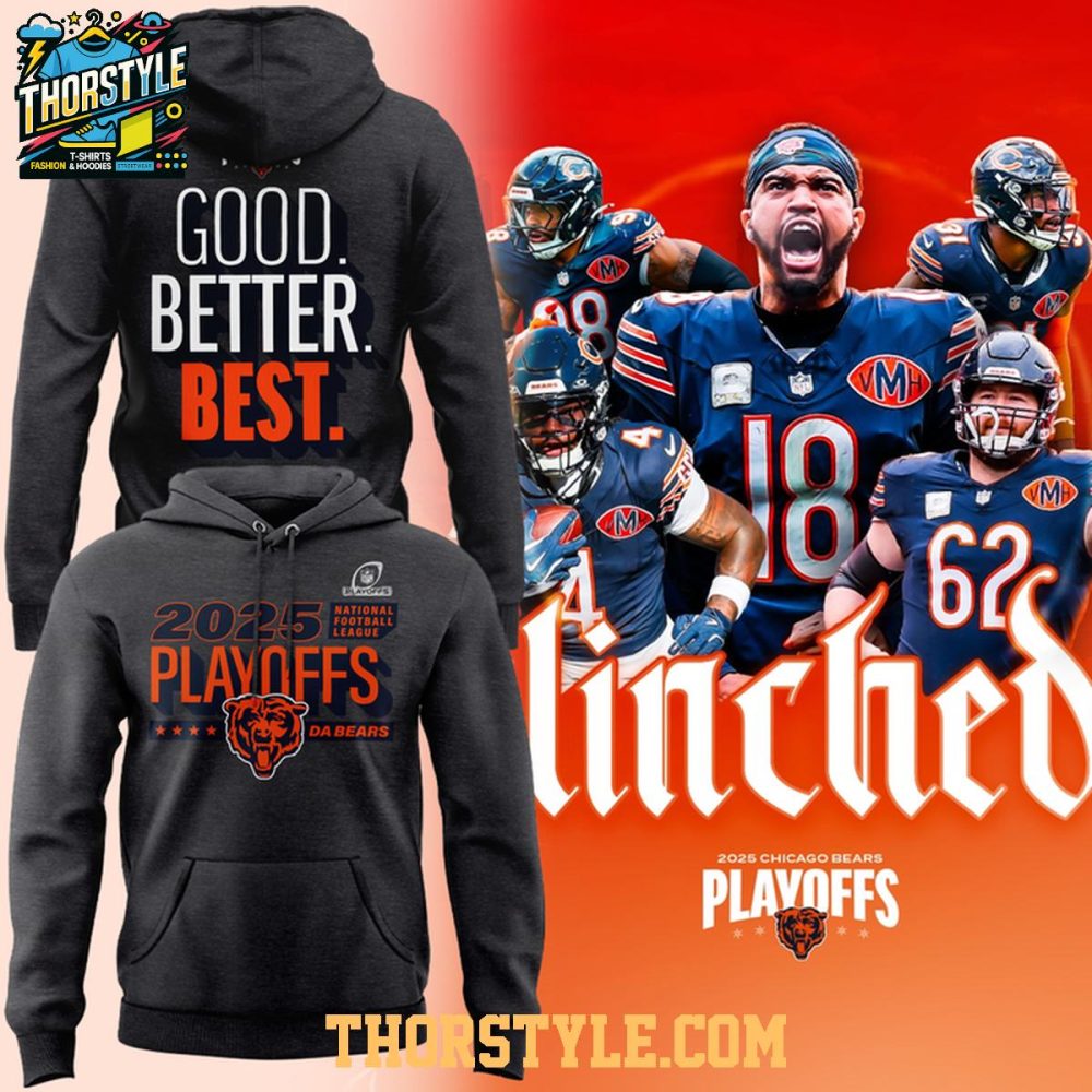 Chicago Bears Nfl Playoffs Ready For Victory Grey Hoodie T-Shirt