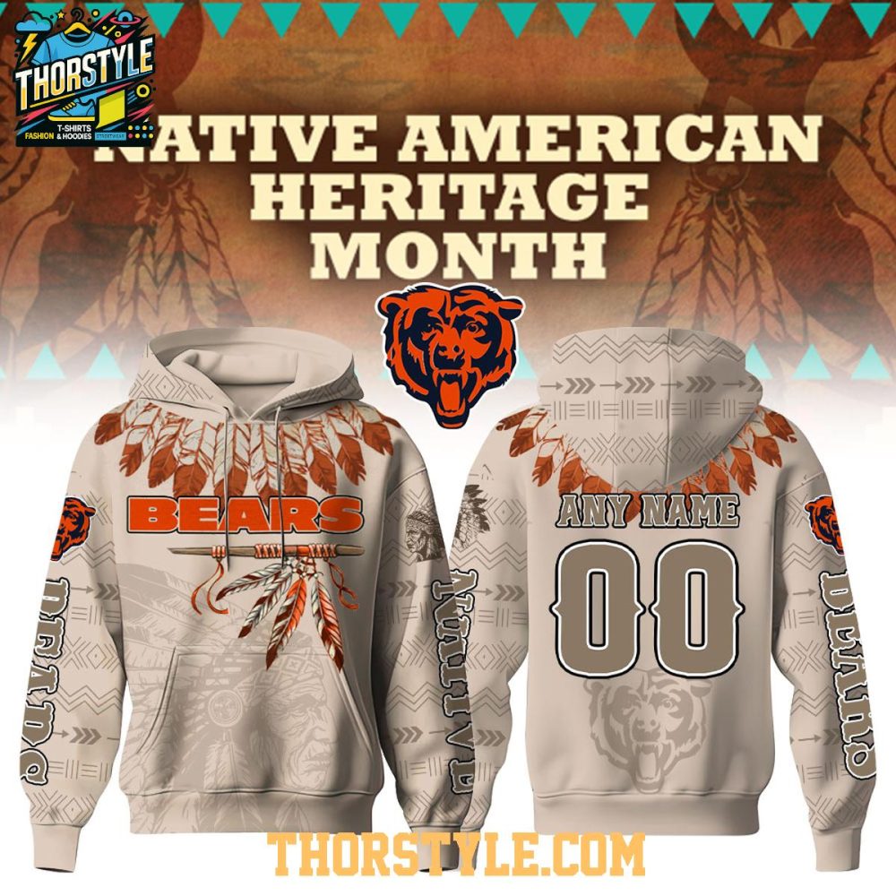 Chicago Bears Proud To Be Native American Personalized Hoodie T-Shirt