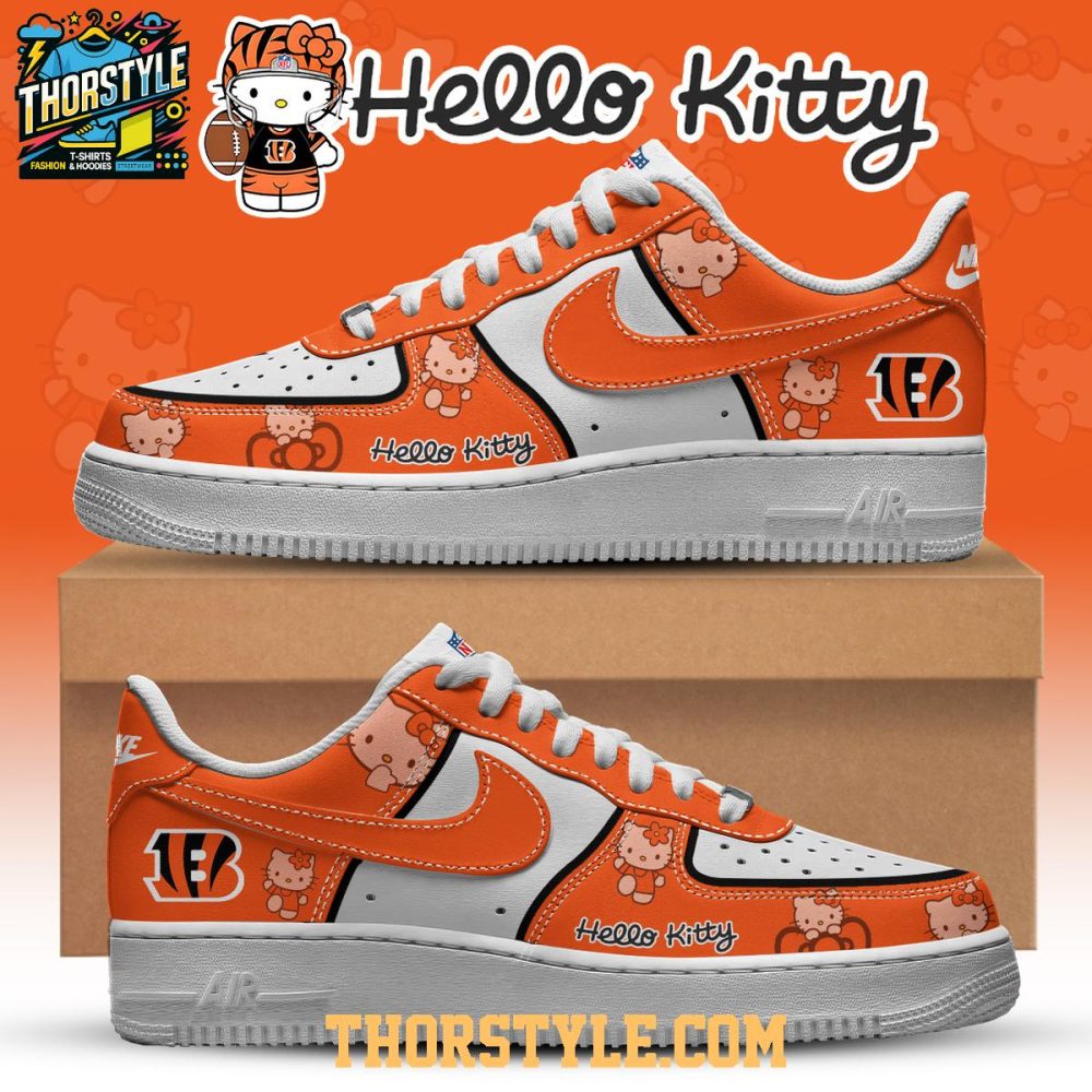 Cincinnati Bengals Hello Kitty Nfl X-Mas Personalized Air Force 1 Shoes