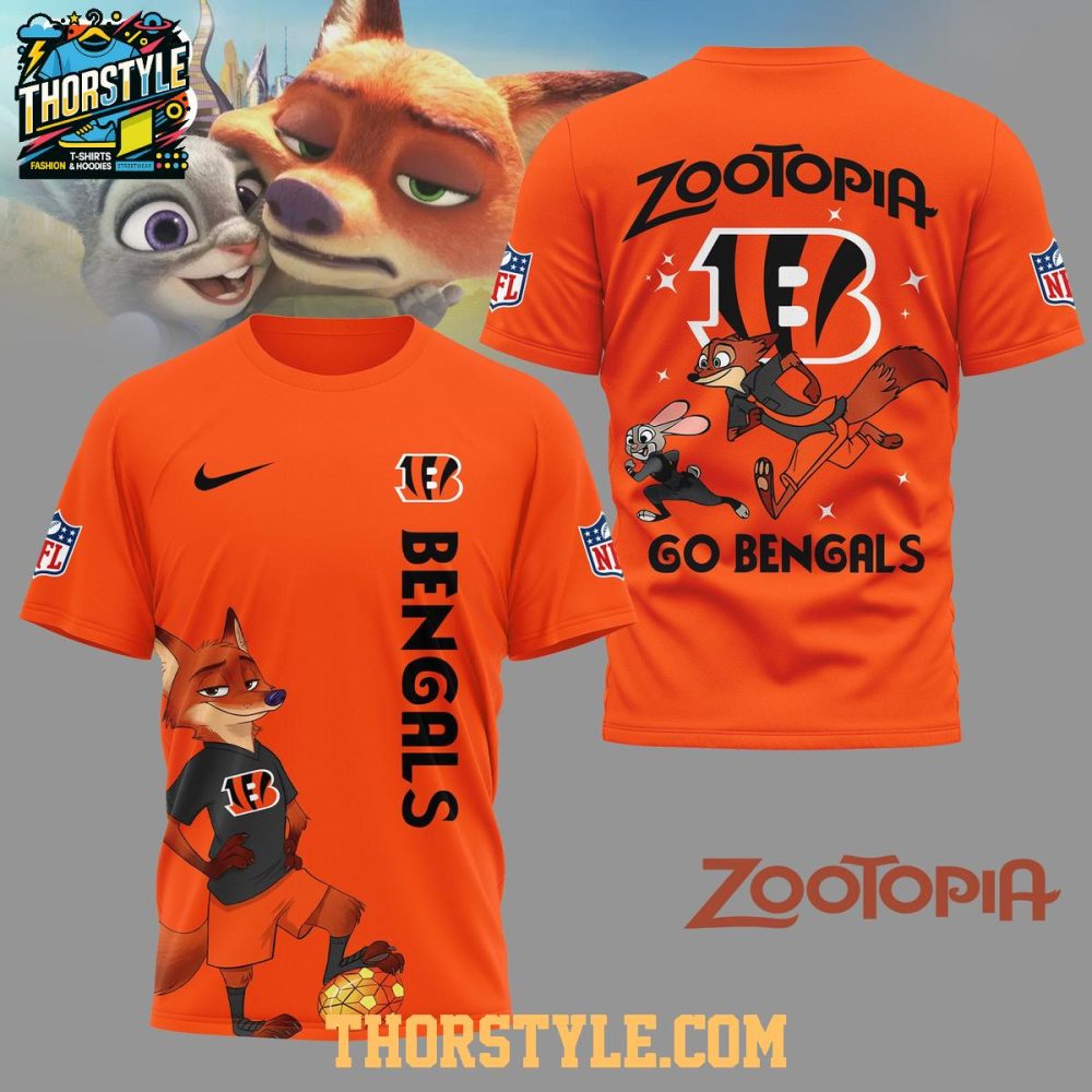 Cincinnati Bengals Zootopia Nfl Crossover Christmas Hoodie T-Shirt