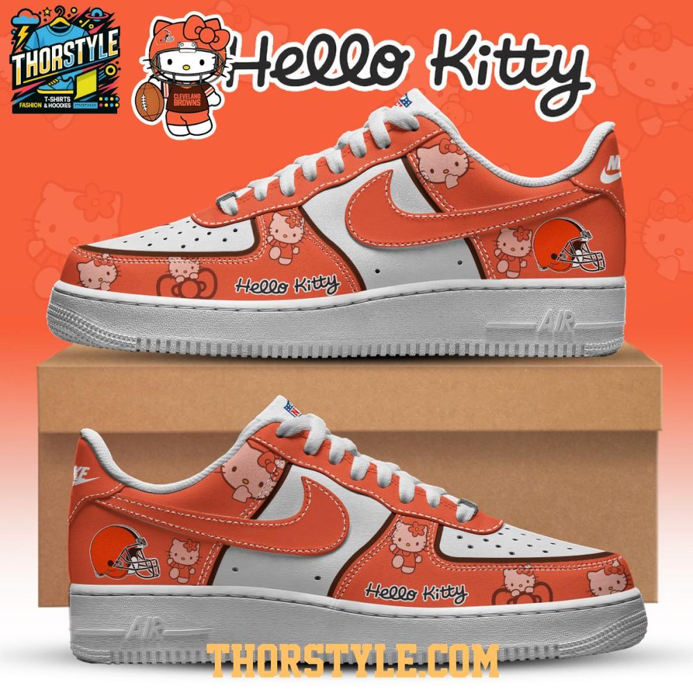 Cleveland Browns Hello Kitty Nfl X-Mas Personalized Air Force 1 Shoes