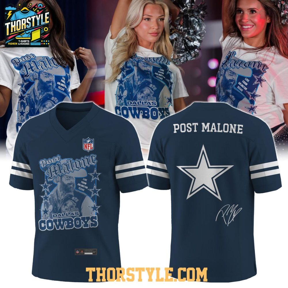 Dallas Cowboys Post Malone Showtime Nfl Personalized Football Jersey