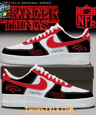Denver Broncos Stranger Things 5 Personalized Air Force 1 Shoes