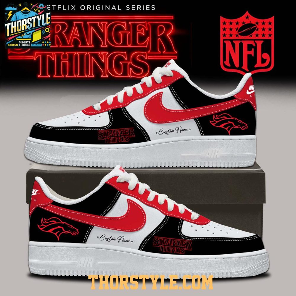 Denver Broncos Stranger Things 5 Personalized Air Force 1 Shoes