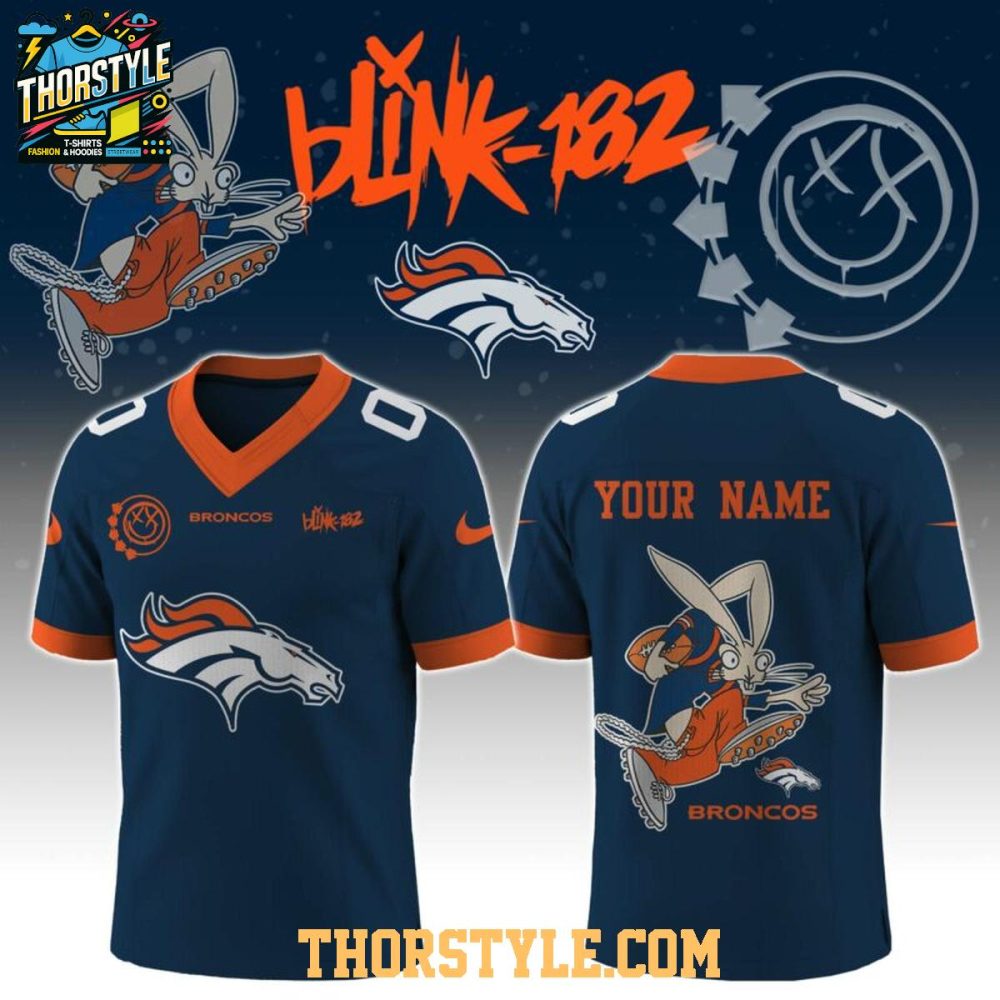 Denver Broncos Blink-182 Missionary Impossible Personalized Football Jersey