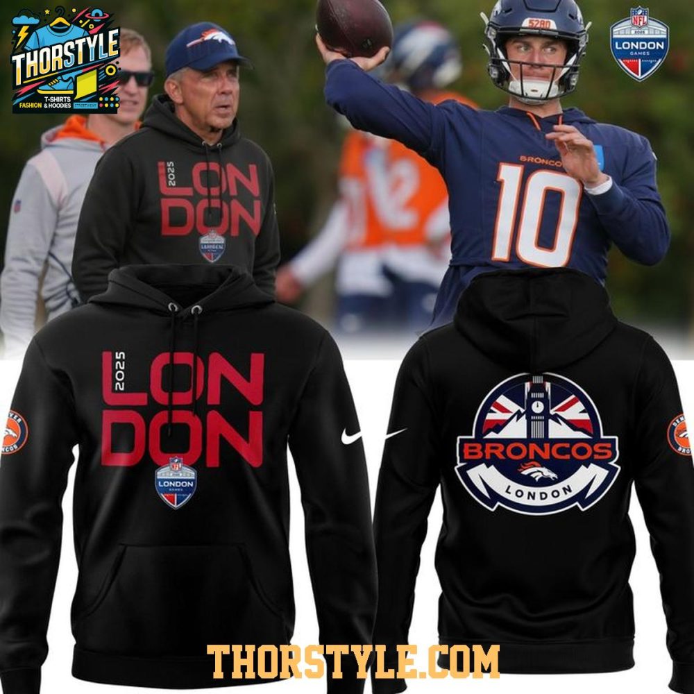 Denver Broncos Nfl London Game 2025 Celebration Winning Path Hoodie T-Shirt